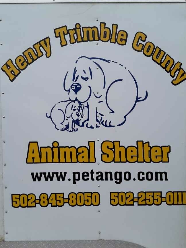Henry Trimble County Animal Shelter logo and banner in blue and gold.